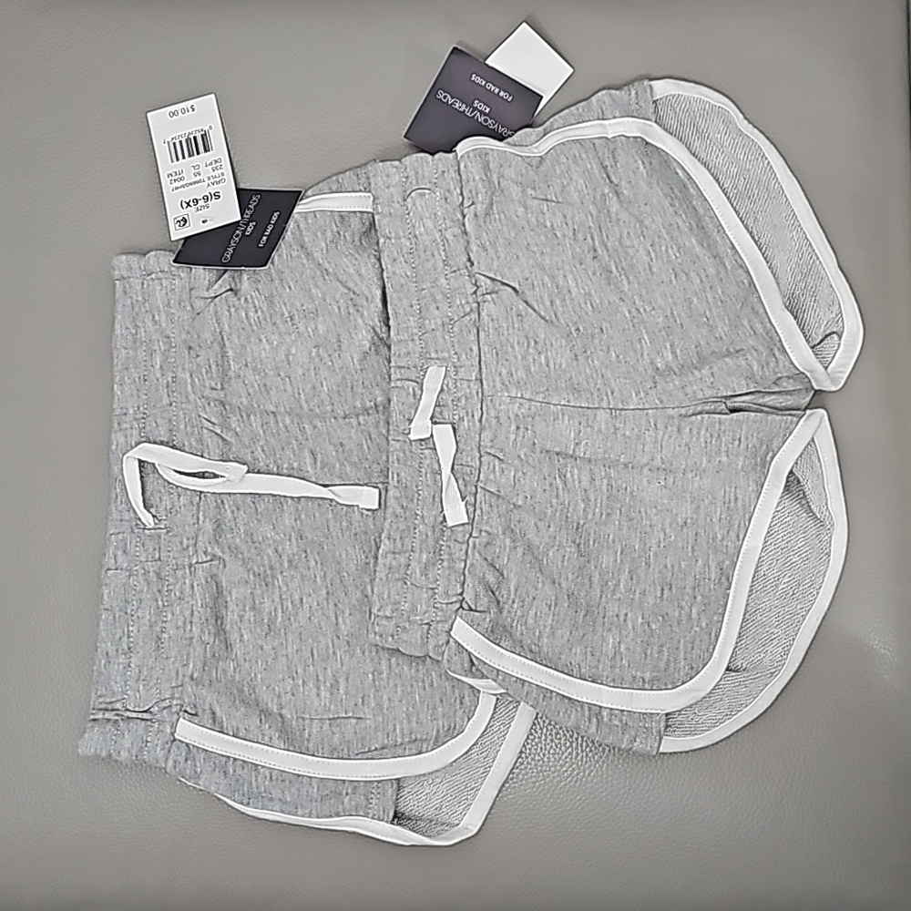 2 pair Girls size Small 6-6X Gray shorts